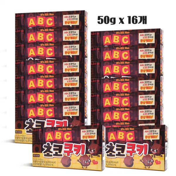 롯데 ABC초코쿠키 50g, 16개