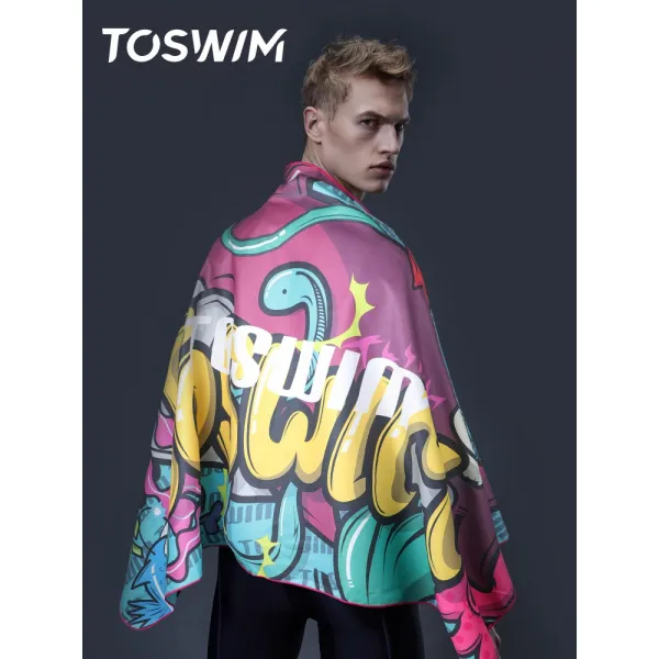 비치타올 TOSWIM수영 목욕타월 남성속건 비치타월 운동 속건 물흡수 여행 신속건조타월, T06-복싱계의 맹주(160*80CM 똑딱이를 달다), 기본