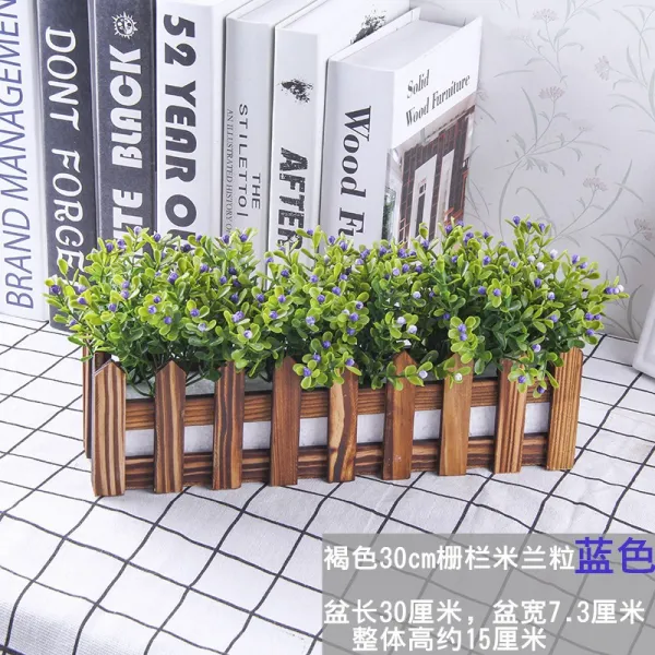 스마트글로벌 장식 숏 담장 침실 화분 목 착지 진열 잔꽃원 비닐 플라스틱 사파리, 보트화브라운 대야 쌀 난립 블루