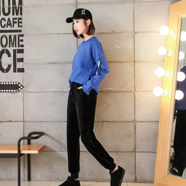 쟈스민 여성 벨벳 스포티 조거팬츠 XT776