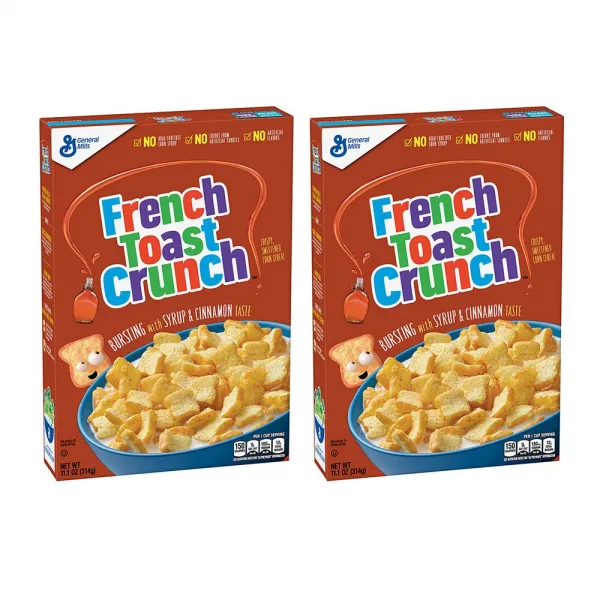 제너럴밀스 프렌치 토스트 크런치 식빵 모양 시리얼 11.1oz(314g) 2팩 French Toast Crunch, 314g
