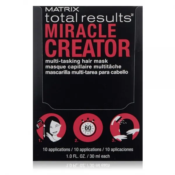 Matrix Miracle Creator 멀티테스킹 헤어마스크 트리트먼트 집중적영양공급 손상된머리용 30ml10개 1세트, 단일상품