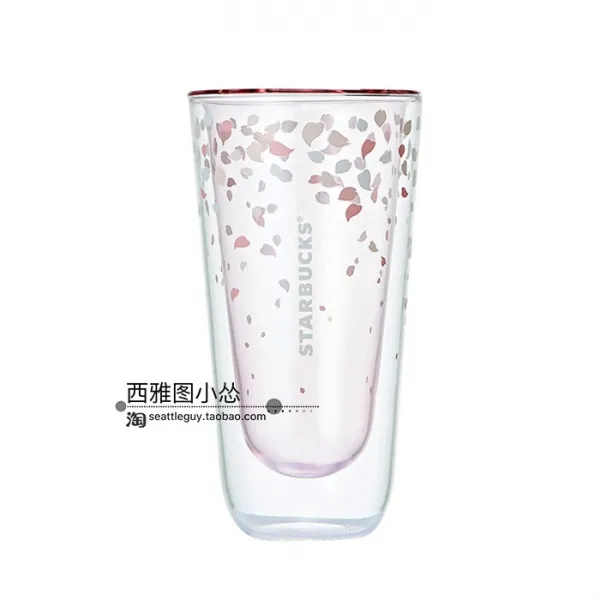 2020 스타벅스 핑크 벚꽃보온컵 변색유리 머그컵 원라이즈 1 20한벚꽃이중고폭유리컵