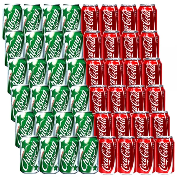 (업소용) 코카콜라355ml 24P+칠성사이다355ml 24P, 48개, 355ml