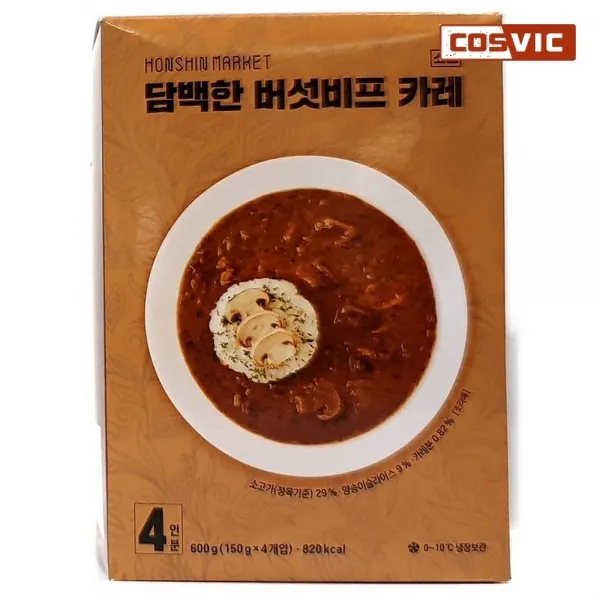 [코스빅몰] 혼신마켓 버섯비프카레 150G X 4, 단일상품