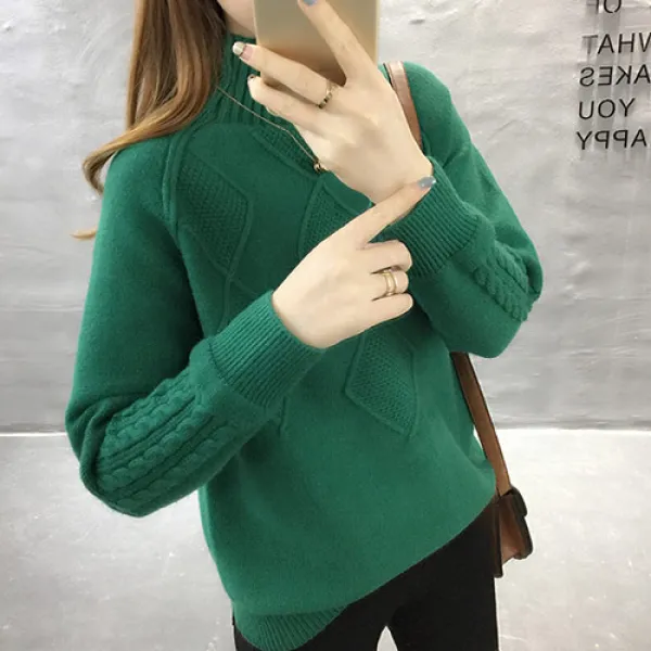 요나걸 여성 니트 니트티 티셔츠 라운드넥 루즈핏니트 기본 가을니트티 상의 여자니트티