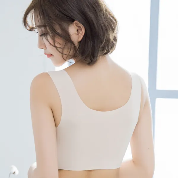 유조림 스포츠 브라 무강권 얇은 브라 여성 조끼 요가 달리기 고강도 내복 피부 L(75a-80b), 단일상품