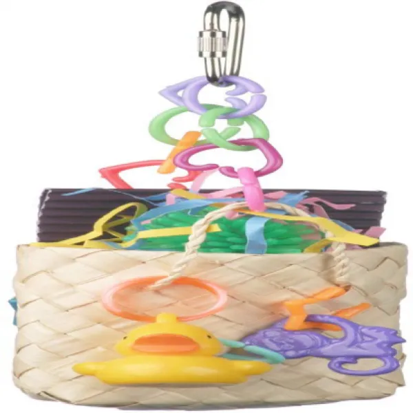 Super Bird Creations 7 by 2-1/2-Inch Beach Bag Bird Toy Small 슈퍼 버드 생성물 7 - 2-1 / 2-Inch Beach Bag, 1