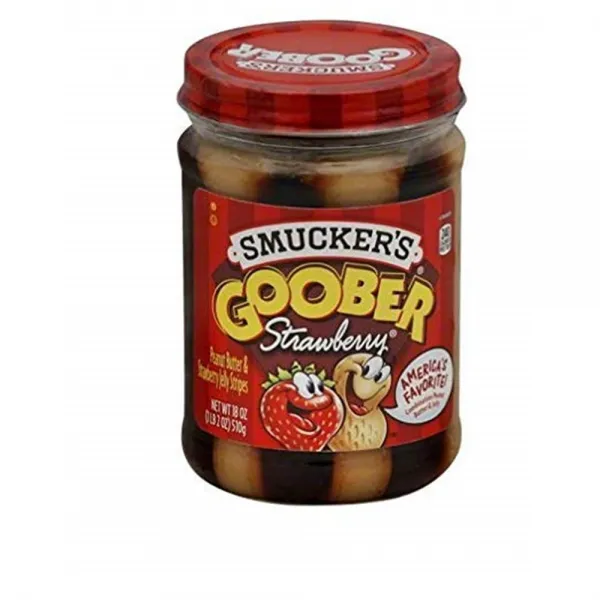 스머커즈 구버 피넛 버터 딸기 젤리 스트라이프 510g 2팩 Smucker's Goober Strawberry