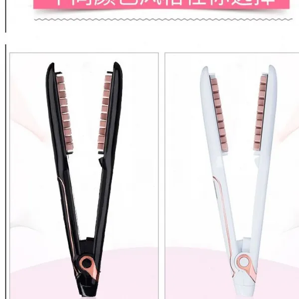 봉고데기 110V220V수출 헤어 볼륨 아이롱 옥수수 수염이 곧다 헤어핀 막대 롤 발전 클립판 머리결손상없음 개, 기본, T02-블랙 110V220V수출 액정 디