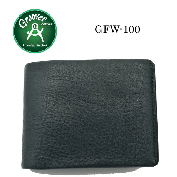 독특한 숨겨 진 봉제 법 'groover leather grouver 가죽 gfw - 100 - mgrn 핸드 테일러 반 접 이 지갑 평면도 얇 은 지갑 mosgreen' 가죽 일본 제 소 가죽 핸드 메 이 드 맨 지갑 리 얼 가죽 지갑