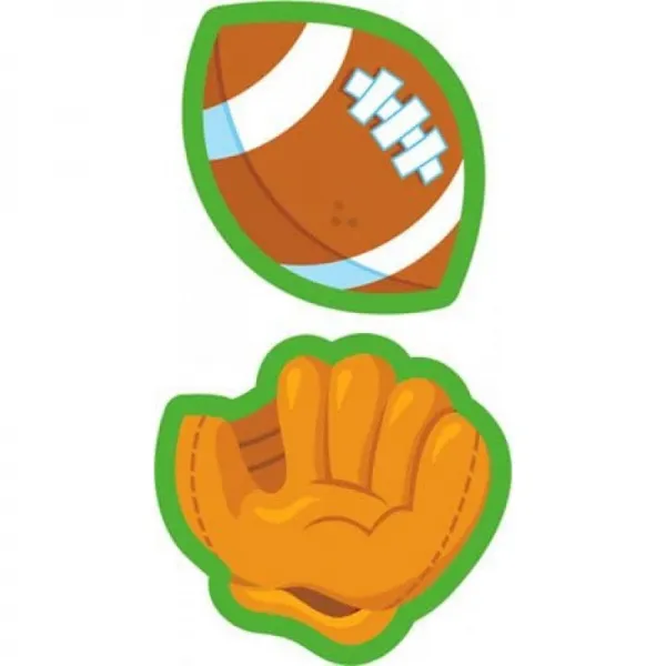 Trend Enterprises 트렌드 Stinky Stickers Mixed Shapes All Star Sports Leather 【포상 스티커 향 단일상품