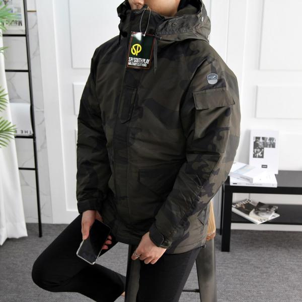 바이클래식 빈티지 카모 방수 항공 패딩점퍼