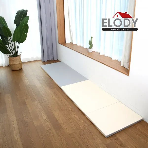엘로디 놀이방매트 유아폴더매트 밀크그레이