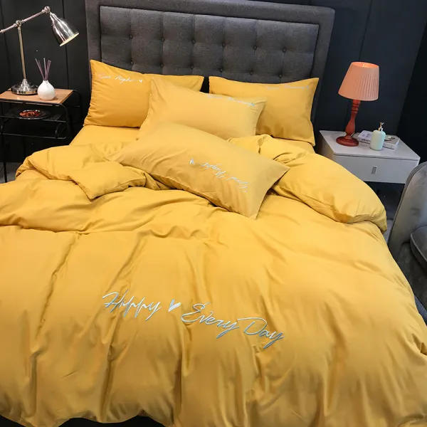 세르지1 더블침대 침대시트 4종 샌들슬리퍼 간략함 대략 심플 솔리드 무지 바칸디핑크 이인용침대 학생 가정용 침실 3 명 건지다 명 엘로우 산 양 엘로 수