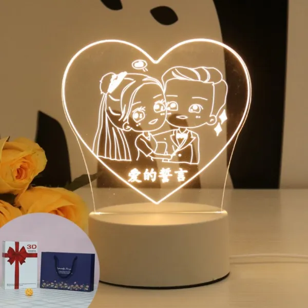 에펠탑 궁전 사슴 무드등, 애정의 맹세 USB 타입 _선물 꾸러