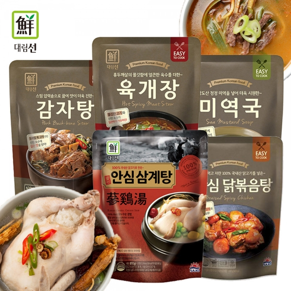 (대림)미역국 감자탕 육개장 안심삼계탕 닭볶음탕, 02.(대림)감자탕 600g x4개