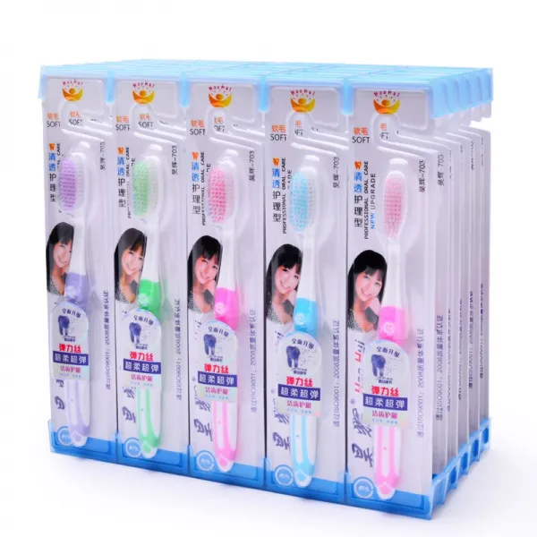 칫솔 50개 일회용 가정을 꾸리다 손님대접 성인 보송한털 대나무숯 택배, 1개