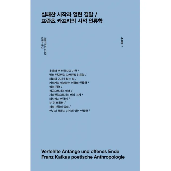 실패한 시작과 열린 결말 / 프란츠 카프카의 시적 인류학, 에디투스