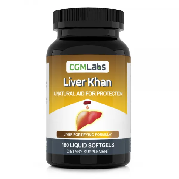 CGM Labs 리버칸 Liver-Khan 간회복 해독 알콜성 간경화 180 소프트젤 높은 생체 이용률을 위한 액체 컴플렉스, 1병, 180 소프트 캡슐