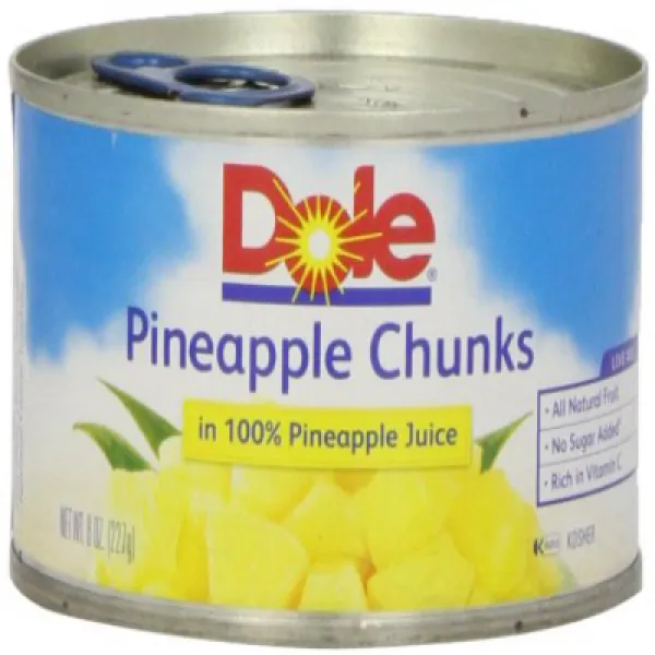 Dole Pineapple Chunks in Juice 8 oz 주스의 돌 파인애플 덩어리 226.8g, 1