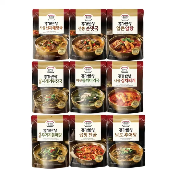 청정원 종가집 추어탕 곱창전골 얼큰알탕 순댓국 택1, 버섯들깨미역국
