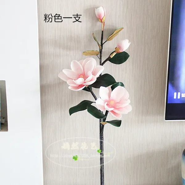 조화 목련 가화 외가지 꽃다발 장식 작은꽃 병전시 식탁 꽃자락 꽃거실 흔들시계 꽃꽂이, T04-PU왕춘 대학교 난초 핑크 1개
