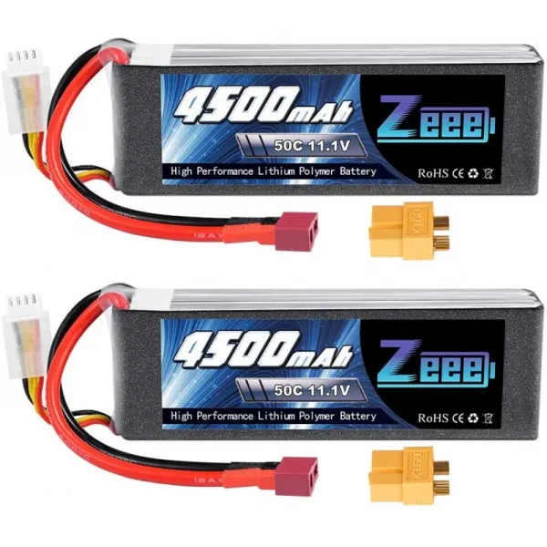 Zeee 11.1V 50C 4500mAh 3S Lipo 배터리 학장 및 XT60 플러그 RC 비행기 Quadcopter 드론 헬리콥터 보트 RC 자동차 트럭 레이, 단일옵션