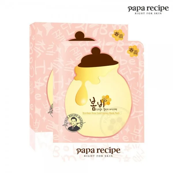 Papa Recipe Bombee Rose Gold Honey Mask Pack 5 Sheets 25 ml Each, 단일상품, 단일상품
