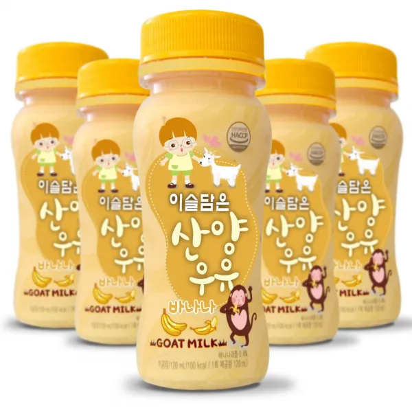 [퀴클리몰] 이담 이슬담은 바나나 산양우유 120ml x 5팩, 1개