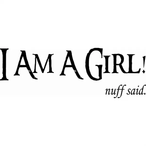 나는 소녀입니다! Nuff Said. 독점적 인 구프 증명 보증 소녀 방을 포함한 아름다운 비닐 벽 데칼 9 개, 본상품