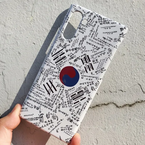 우리일쌍 광복군 서명문 백색 태극기 케이스 휴대폰