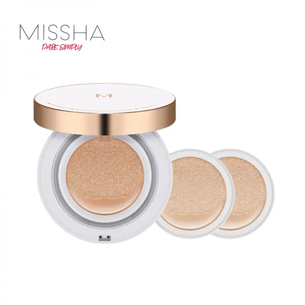 미샤 (MISSHA) 매력 물감 윤색 가스 탱크 응고 서리초과 세트 SPF46/pam + pag + 15g*3 (에어쿠션 bb 보습 · 자외선 차단), 상세페이지 참조