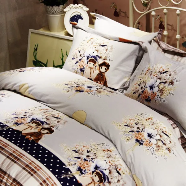 이불커버 꿀꺽꿀꺽 기모 4종 순면 코튼 두꺼운 가을겨울 8메터 15M 침대용품 2640041573