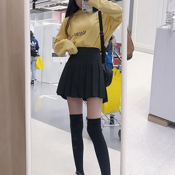 kirahosi 여자 학생 테니스치마 주름치마 스커트 + 스마트스트랩 증정 Fe4iyx