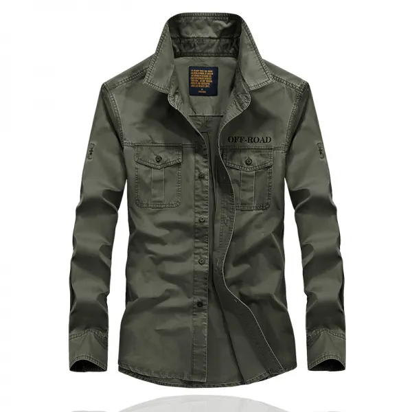 빅사이즈 남성 긴팔 셔츠 남잔 캐주얼 청년 봄 가을 카고 상의 의류 군복