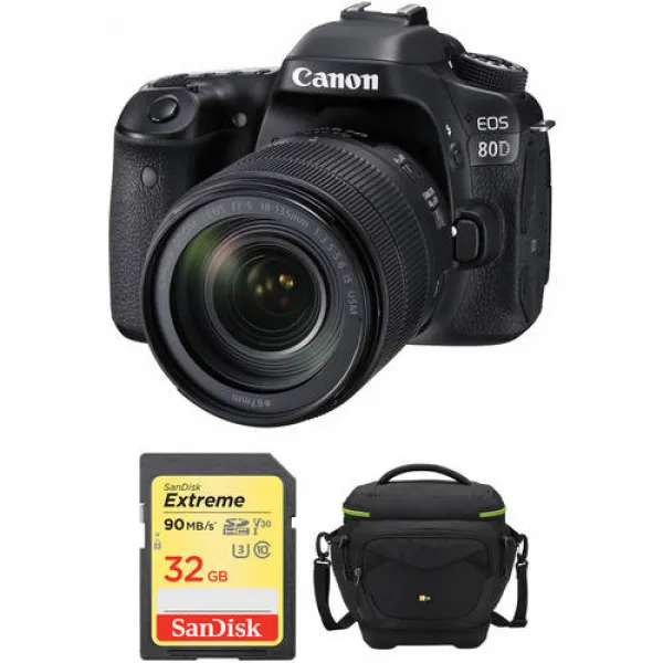 Canon EOS 80D DSLR Camera with 18-135mm Lens and Accessory Kit, 상세내용참조