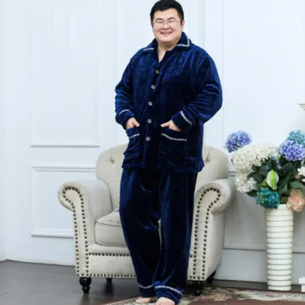 빅피플 남자 빅사이즈 겨울 기모 잠옷 Mu01