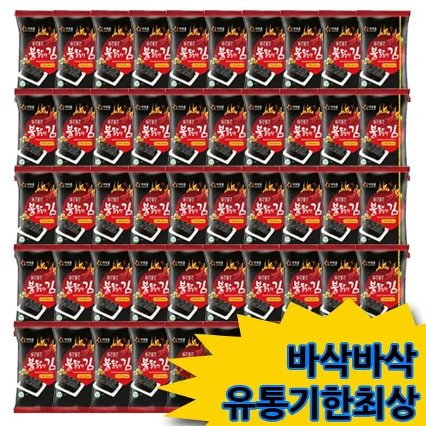 아워홈 불닭맛김 3g x 50봉(유통기한 최상), 1개, 1