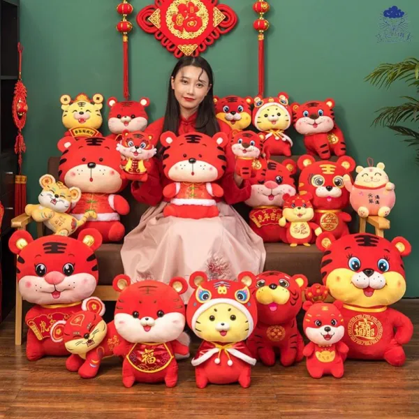 봉제완구 2022 호랑이 년 행운 물피어 띠 어린 봉제인형 새해 할 것 기프트 맟춤제작 3833149895, 점장 거들다 믹스매치 -S71, 25 센치 (핫딜 사이즈 )