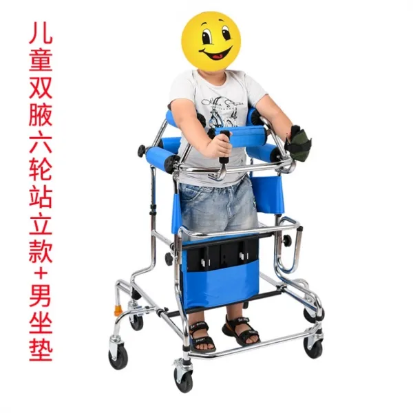 뇌성마비 어린 걷다 보행기 보조 주행 장치 반신 휠체어 돕다 의자 장애인 재활기 보폭기 남자 스탠딩 걷다 일체 기 _신장 1
