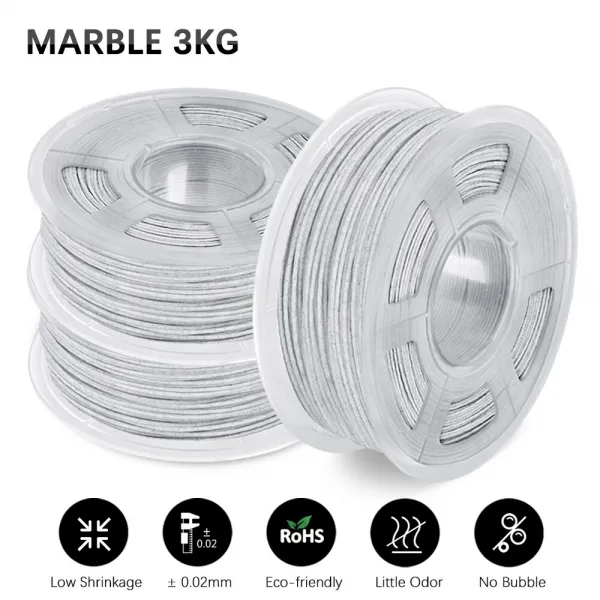 3D 인쇄 기계 필라멘트 3KG PETG 플라스틱 PLA 대리석 효력 좋은 강인성 3D 인쇄 물자를 위한 3D 인쇄 필라멘트 PLA 플라스틱