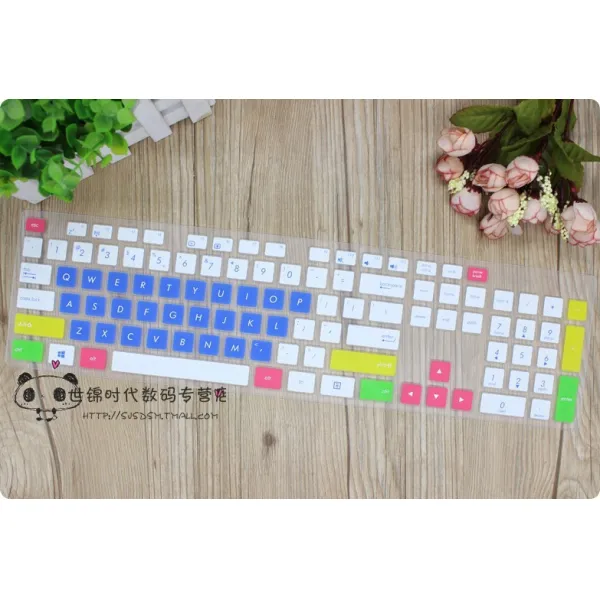 키보드키스킨 에이수스(ASUS)거만 V221ICUK Z240키보드 보호필름 블루투스기계 키보드 방진마스크, T09-오색 블루, 기본