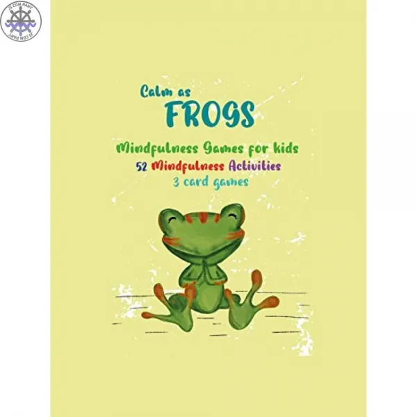 [ Calm as frogs ] 고요한 개구리 : 3 명의 고전적인 카드 게임 아이들을위한 52 개의 Mindfulness 게임 - 진정한 마음과 몸 다른 사람들과 연결하고 행복하고 자신감이 가득한 것을 느끼며 물론 재미있게 지내십시오., One Color_One Size