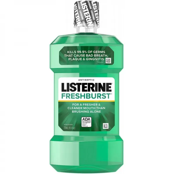 나쁜 호흡 플라크 및 치은염을 치료하기 위해 세균 사멸 식 구강 관리 제형이 포함 된 Listerine Freshb, 단일상품