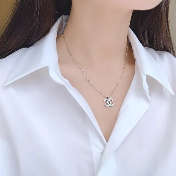 윤이나몰 빛나는 데일리 실버 골드 브랜드 큐빅 목걸이