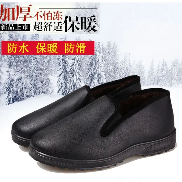 클럽대디레포츠 겨울플랫슈즈 중년 기모 융 보온 두꺼운 더플 면림전 동북쪽, 44 수집하여 전송함 깔창