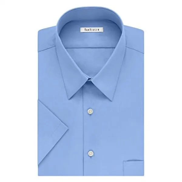 반휴센 사람's 큰 적당한 짧은 소매 드레스 shirts poplin solid (크고 높다), 상세설명참조 상품 문의는 상품 문의란에 적어주세요