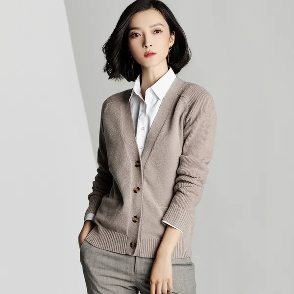 다올 2019 여성 스웨터 가디건 싱글 브레스트 스웨터