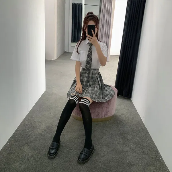 제복 클래스 정장 가을 학생 긴팔 셔츠 주름치마 교복